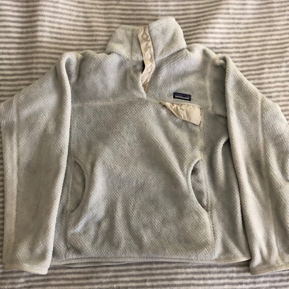 Patagonia ReTool winter white pullover small